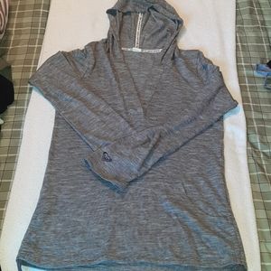 ROXY Lightweight Pullover Hoodie with Cinch Tied Waist